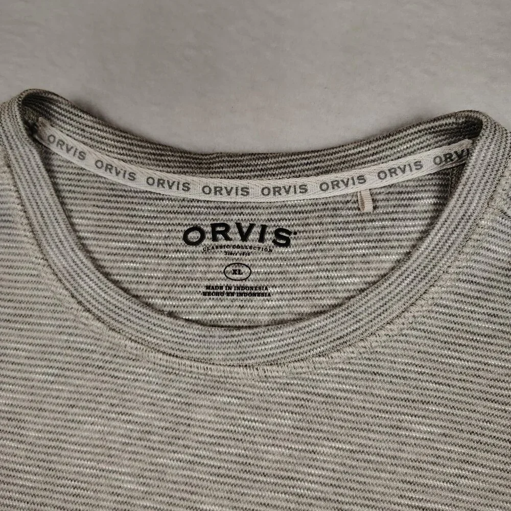 Orvis Classic Collection Shirt Mens XL Gray Long Sleeve